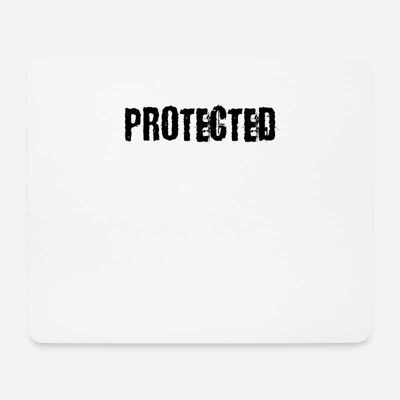 Protégé - Tapis de souris (format paysage) - blanc