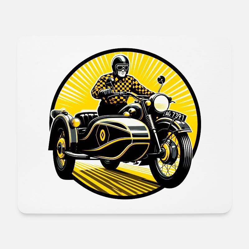 Gespannfahrer in der Sonne - Mousepad (Querformat) - Weiß