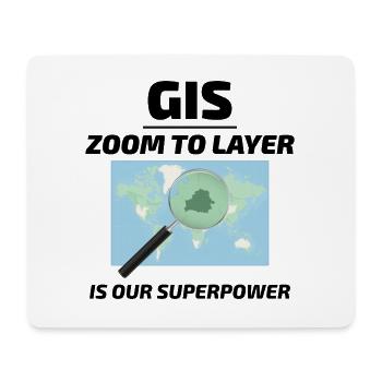SIG Zoom sur la cartographie des couches Technologie géospatiale - Tapis de souris (format paysage) - blanc - Devant