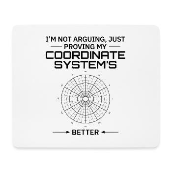 Coordinate System GIS Geodesy Surveying Map - Mouse Pad (horizontal) - white - Front