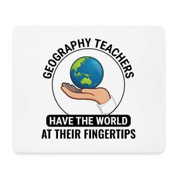 GIS Hand Globe World Spatial Data Geography - Mouse Pad (horizontal) - white - Front