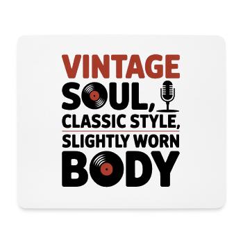 Vintage Soul Style Classique Corps Usé 50ème Anniversaire - Tapis de souris (format paysage) - blanc - Devant