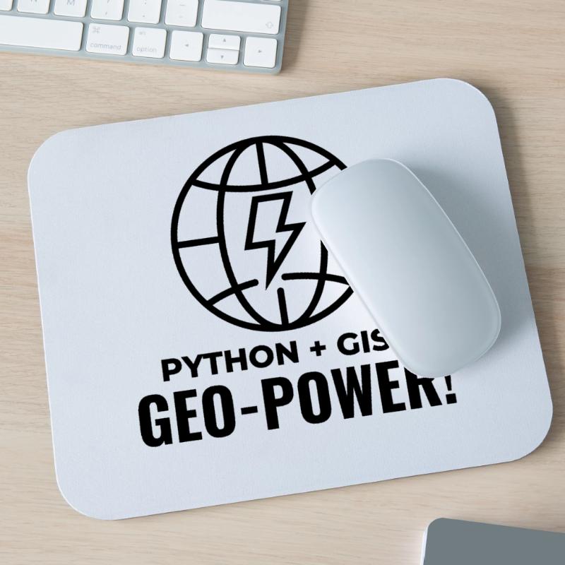 Python GIS Geo-Power Programming Geospatial Mouse Pad (horizontal)