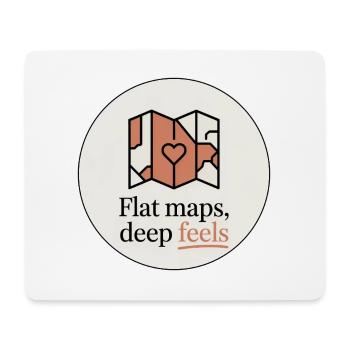 Flat Maps Deep Feels Geography Cartography - Mouse Pad (horizontal) - white - Front