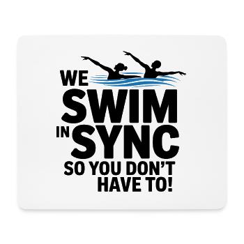 Synchronschwimmen Schwimmer Wassersportler - Mousepad (Querformat) - Weiß - Vorne