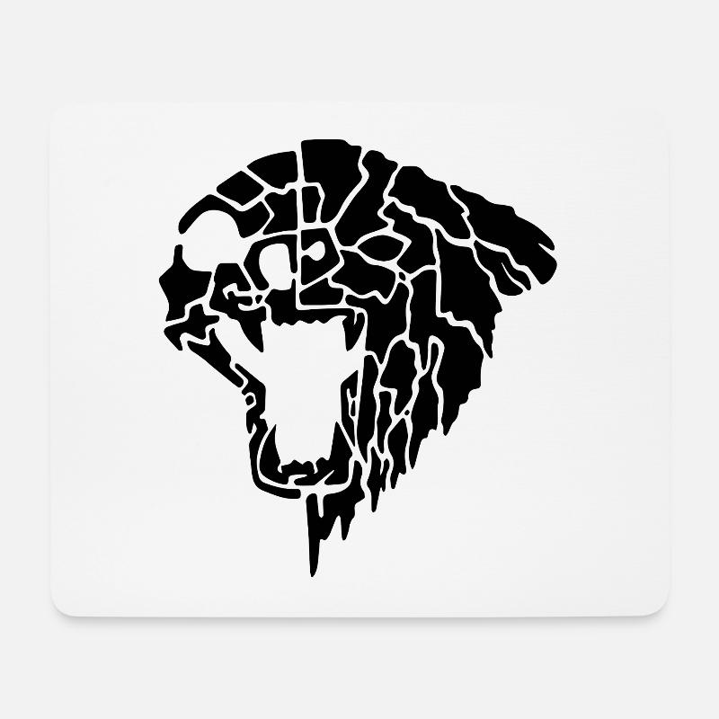 Ours tribal - Tapis de souris (format paysage) - blanc