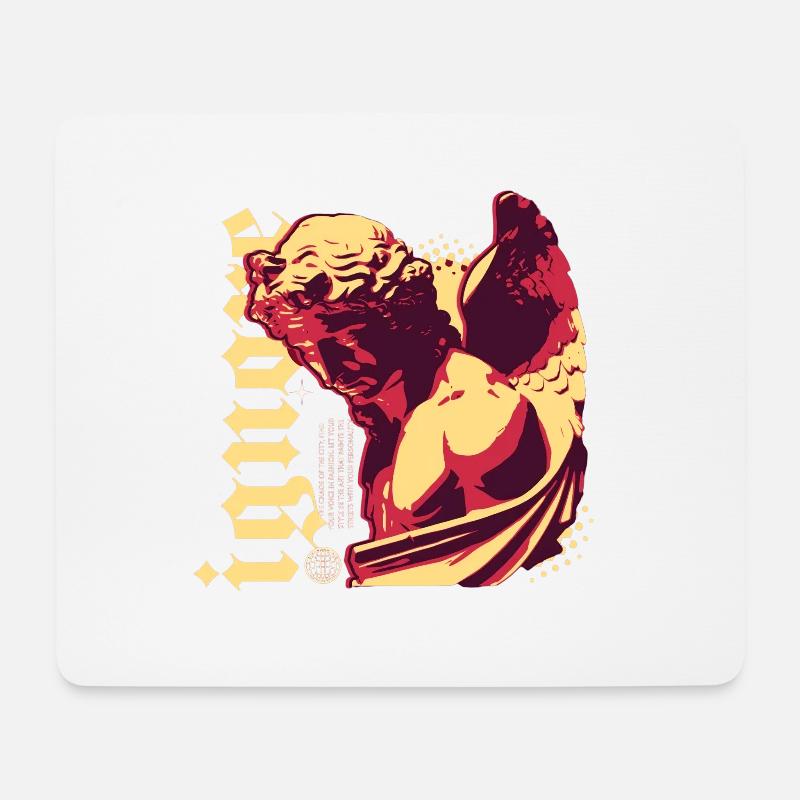 Antike Heldensilhouette im Pop-Art Stil - Mousepad (Querformat) - Weiß