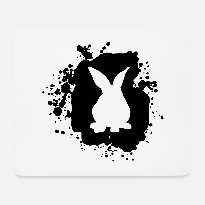 Hase Kaninchen - Mousepad (Querformat) - Weiß