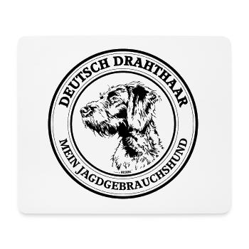 DEUTSCH DRAHTHAAR Jagdgebrauchshund Jagdhunde Jagd - Mousepad (Querformat) - Weiß - Vorne