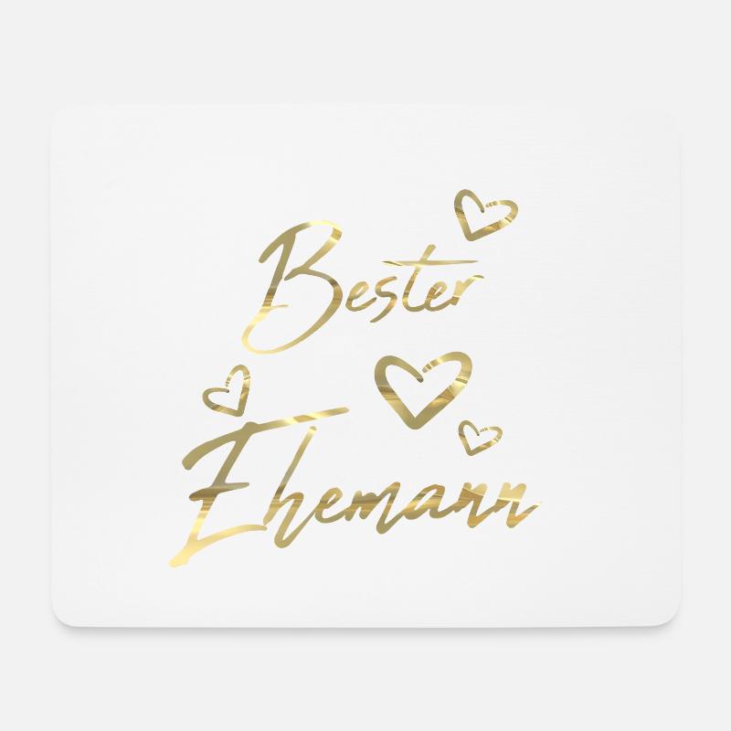 Bester Ehemann Gold - Mousepad (Querformat) - Weiß