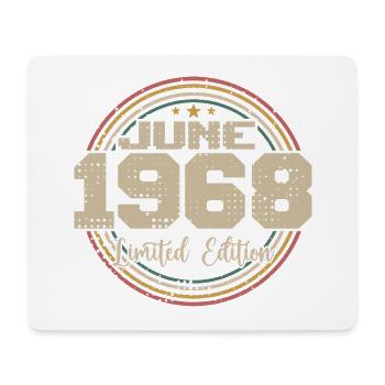 Né en June 1968 Anniversaire 11968 Juin 1968 Juin - Tapis de souris (format paysage) - blanc - Devant