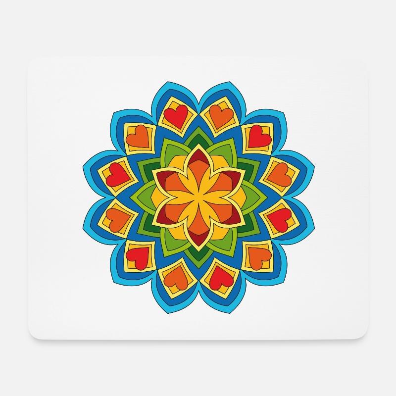 Coeurs de la Saint-Valentin - Tapis de souris (format paysage) - blanc
