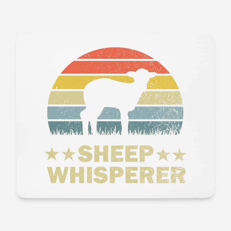 Schaf Schafe - Mousepad (Querformat) - Weiß
