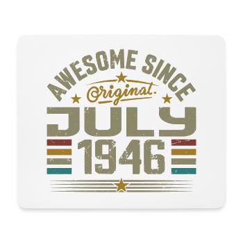 Erbaut im Juli 1946 | Geschenk Juli 1946 - Mousepad (Querformat) - Weiß - Vorne