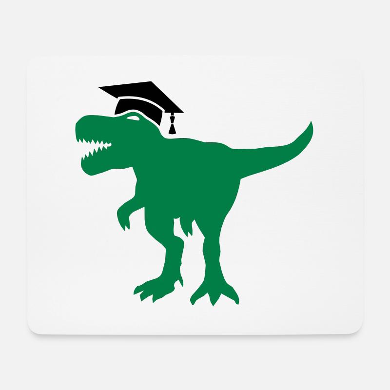 Dinosaurier Doktorhut Promotion Dissertation - Mousepad (Querformat) - Weiß