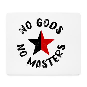 No Gods No Masters - Mousepad (Querformat) - Weiß - Vorne