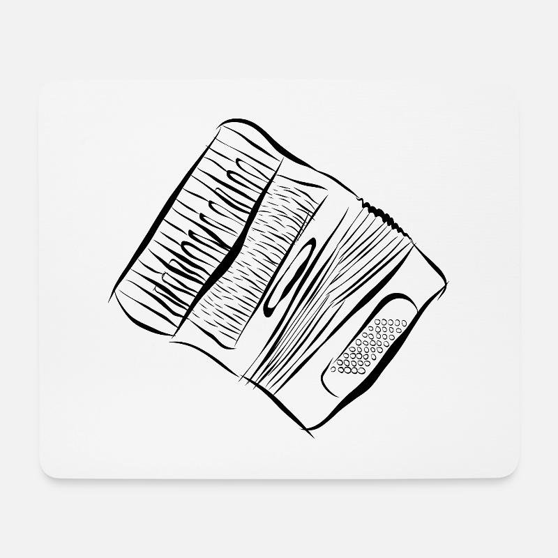 Akkordeon - Mousepad (Querformat) - Weiß