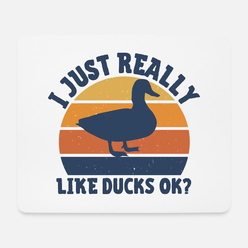 Ente - Mousepad (Querformat) - Weiß