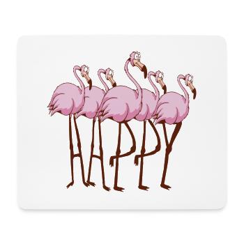 Flamants roses - Tapis de souris (format paysage) - blanc - Devant