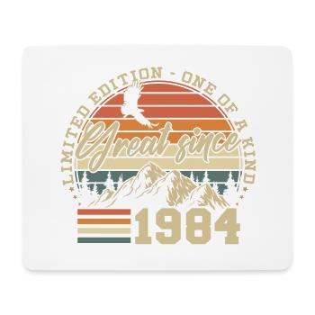 1984 Vintage Born Birthday Gift - Mouse Pad (horizontal) - white - Front