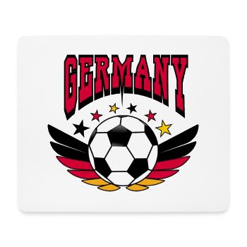 Fußball Shirt Germany Retro College Look Style - Mousepad (Querformat) - Weiß - Vorne