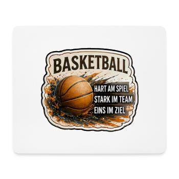 Basketball – Stark im Team - Mousepad (Querformat) - Weiß - Vorne