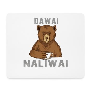 Bratan bear with vodka gift for Russians and rusak - Mouse Pad (horizontal) - white - Front