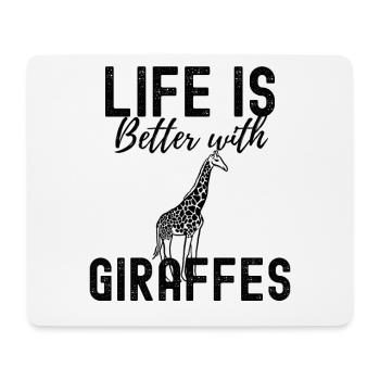 Giraffe - Mousepad (Querformat) - Weiß - Vorne