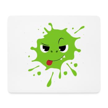 Monstres Enfants visage doux insolent taches de peinture Splash - Tapis de souris (format paysage) - blanc - Devant