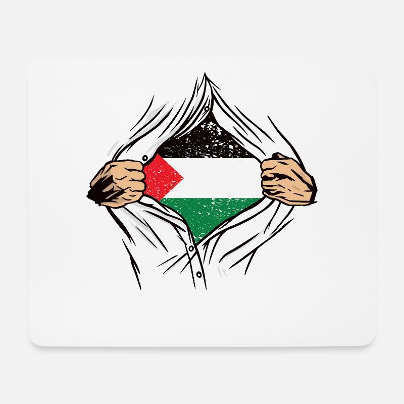 Palästina Flagge Für Palästinenser - Mousepad (Querformat) - Weiß