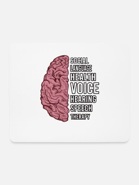 Logopäde Speech für SLP Sprachtherapeut - Mousepad (Querformat) - Weiß