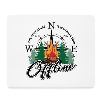 Offline Camping ist für Camper in der wilden Natur - Mousepad (Querformat) - Weiß - Vorne