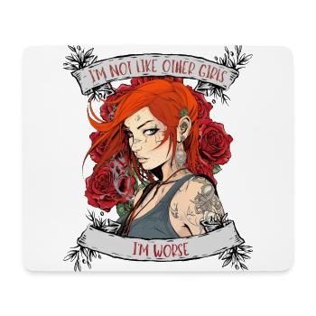 Ich bin nicht wie andere Frauen, ich bin schlimmer - Mousepad (Querformat) - Weiß - Vorne