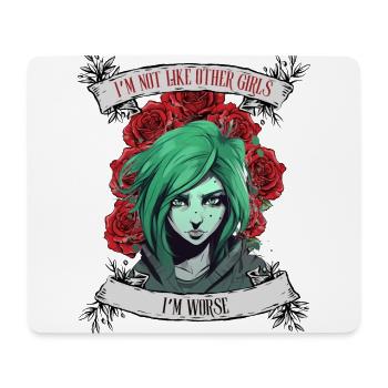 Ich bin nicht wie andere Frauen, ich bin schlimmer - Mousepad (Querformat) - Weiß - Vorne