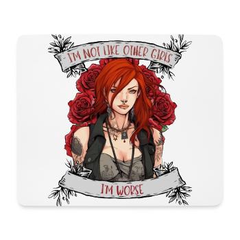Ich bin nicht wie andere Frauen, ich bin schlimmer - Mousepad (Querformat) - Weiß - Vorne