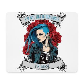 Ich bin nicht wie andere Frauen, ich bin schlimmer - Mousepad (Querformat) - Weiß - Vorne