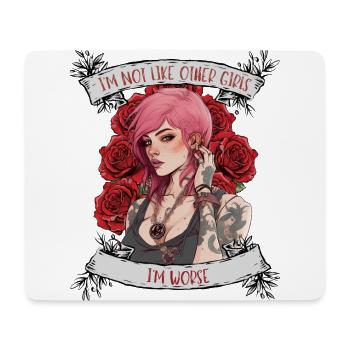 Ich bin nicht wie andere Frauen, ich bin schlimmer - Mousepad (Querformat) - Weiß - Vorne