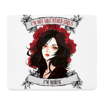 Ich bin nicht wie andere Frauen, ich bin schlimmer - Mousepad (Querformat) - Weiß - Vorne