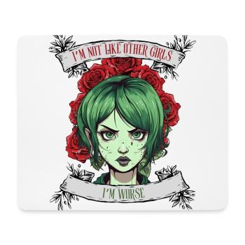 Ich bin nicht wie andere Frauen, ich bin schlimmer - Mousepad (Querformat) - Weiß - Vorne