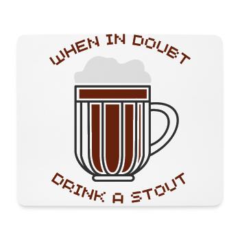 Bière Stout - Tapis de souris (format paysage) - blanc - Devant