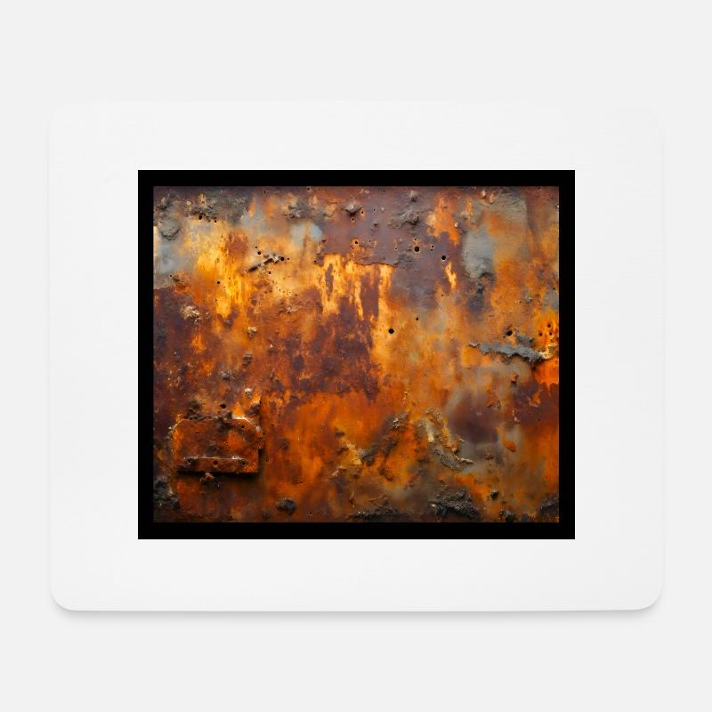 Rostiges Metall Mauspad 1 - Mousepad (Querformat) - Weiß