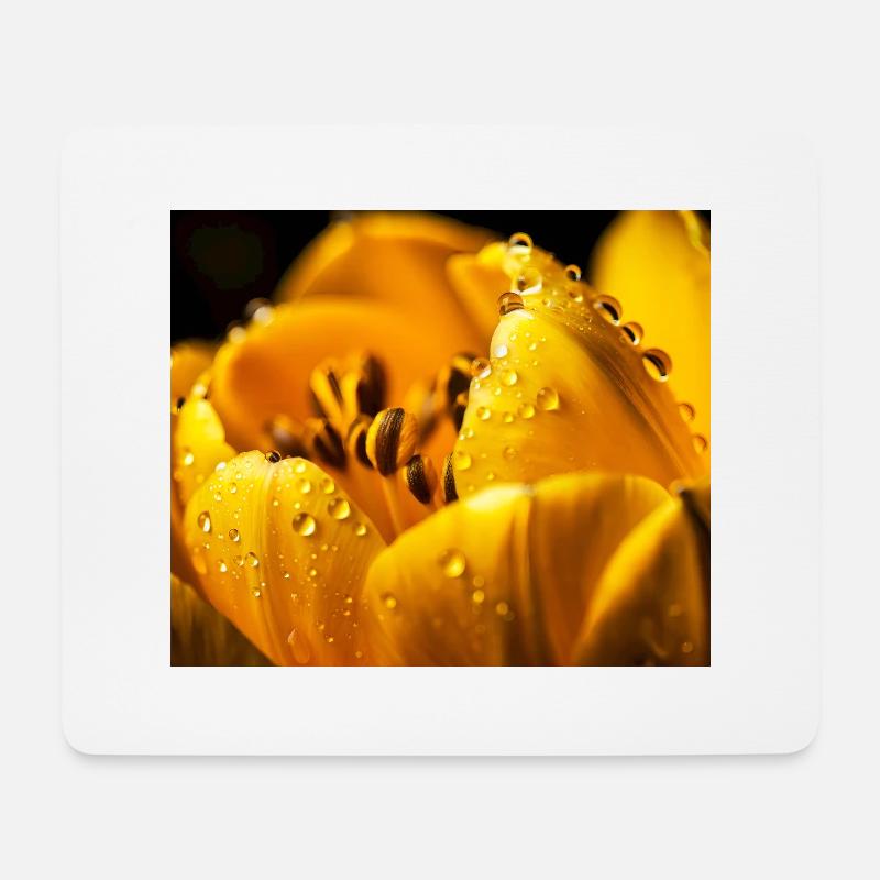 Tulpe Mauspad - Mousepad (Querformat) - Weiß