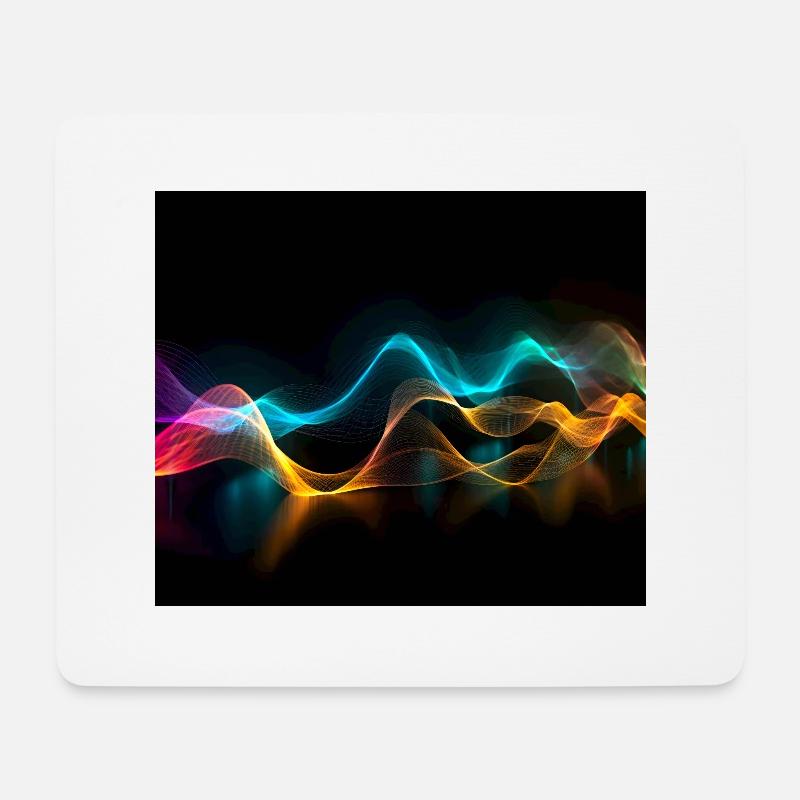 Licht Welle 1 - Mousepad (Querformat) - Weiß
