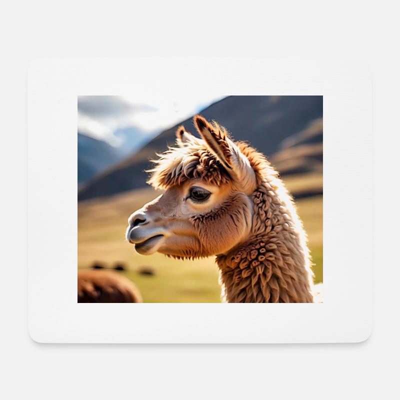 Alpacka brown - Mouse Pad (horizontal) - white