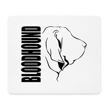 BLOODHOUND Profil Hunde Hund Wilsigns - Mousepad (Querformat) - Weiß - Vorne