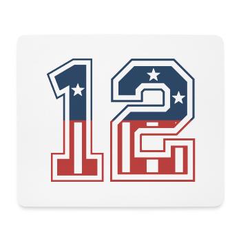 Numéro 12 États-Unis - Tapis de souris (format paysage) - blanc - Devant