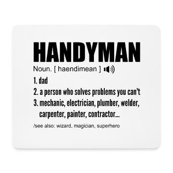 Handyman Definition Funny Dad Handyman Fathers Day - Tapis de souris (format paysage) - blanc - Devant