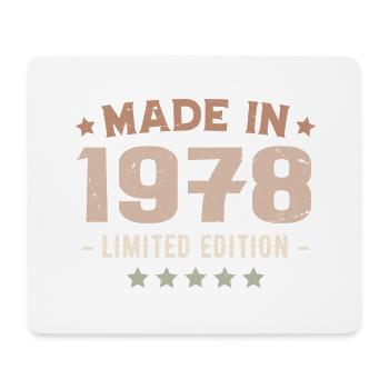 Hergestellt im Jahr 1978 Jubiläumsgeschenk 1978 Jahrgang 1978 - Mousepad (Querformat) - Weiß - Vorne