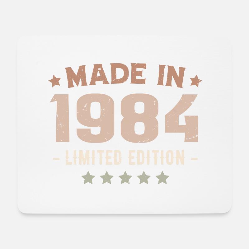 Baujahr 1984 Jubiläumsgeschenk 1984 Jahrgang 1984 - Mousepad (Querformat) - Weiß