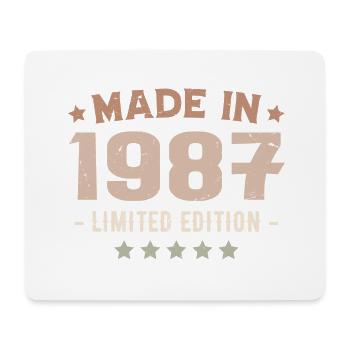 Hergestellt 1987 Geburtstagsgeschenk 1987 Jahrgang 1987 - Mousepad (Querformat) - Weiß - Vorne